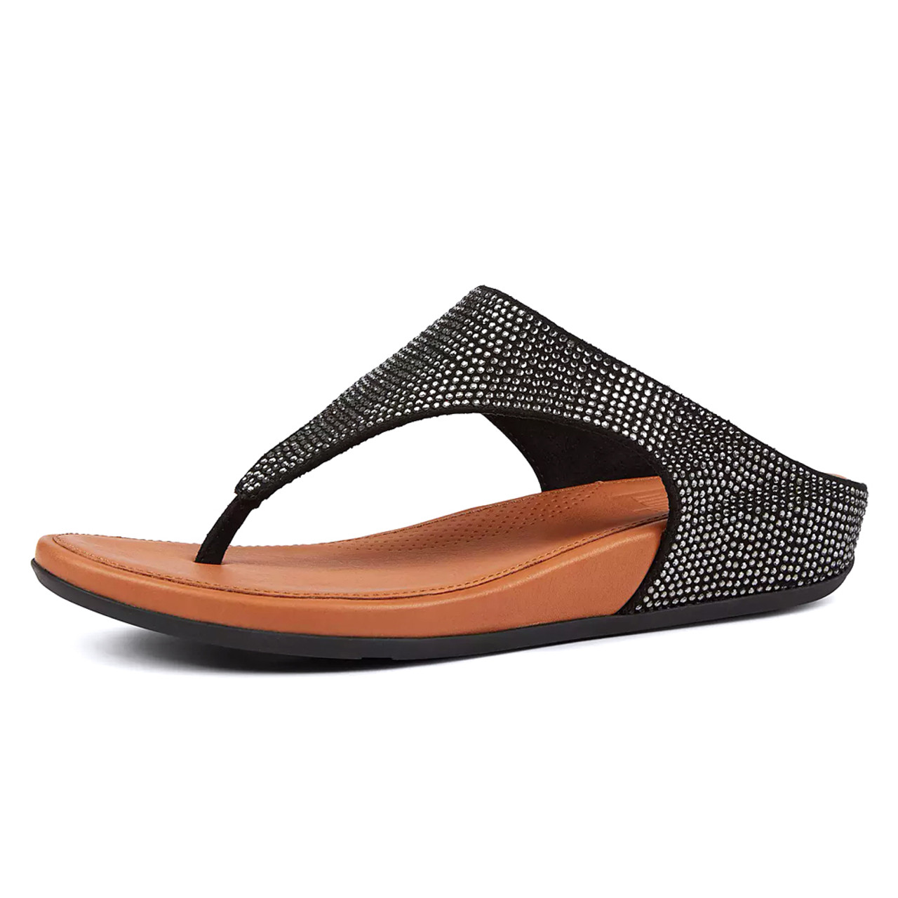 Fitflop Women s Banda Glitz Thong Sandal Black Discount