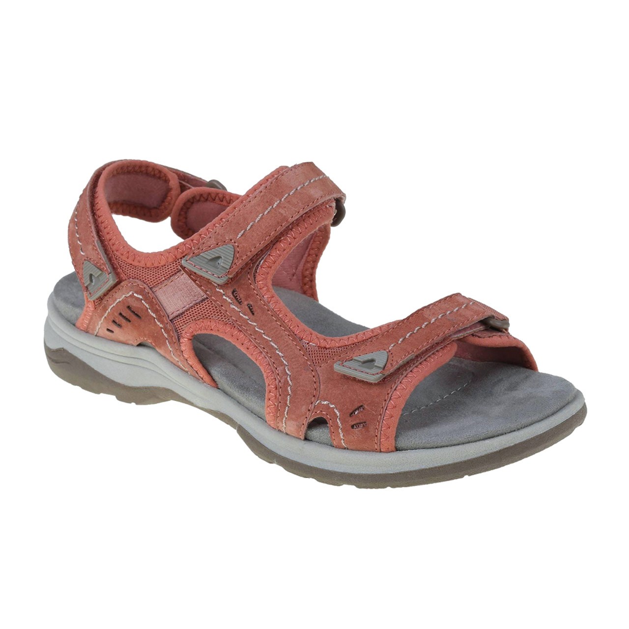 EARTH SPIRIT SANDALS Womens 8 Casual Comfort Open Toe Slingback Brown Suede  $22.99 - PicClick