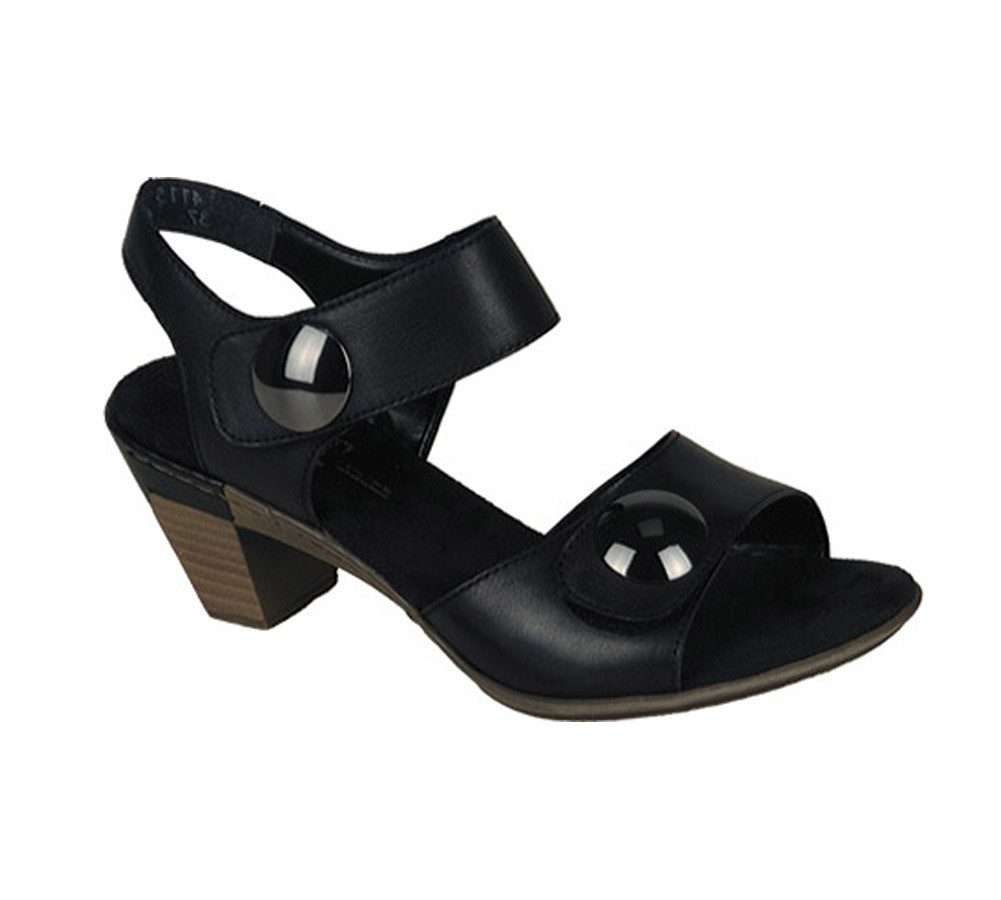 rieker ladies black sandals
