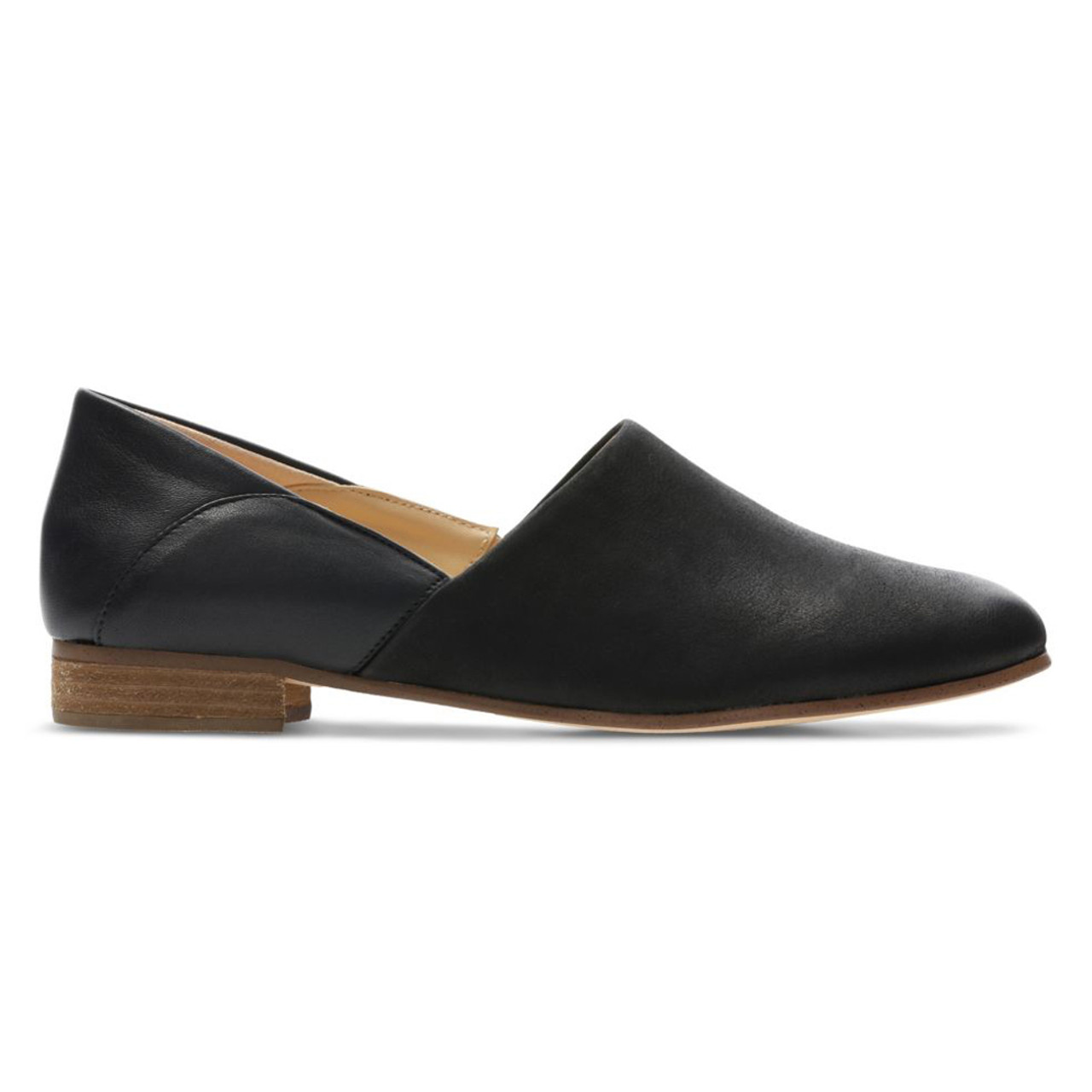 åbenbaring faktureres spand Clarks Women's Pure Tone Loafer - Black | Discount Clarks Ladies Shoes &  More - Shoolu.com | Shoolu.com