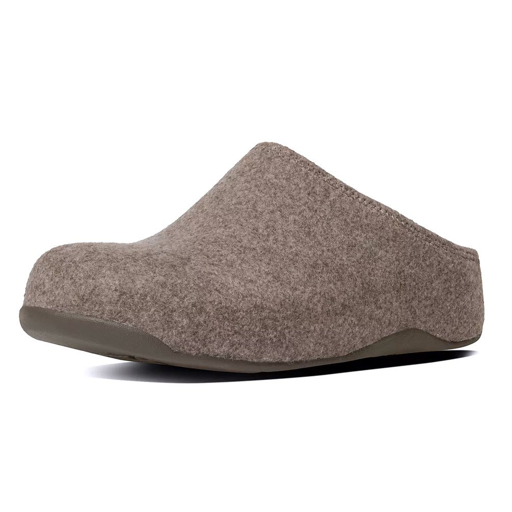 Fitflop Women's Shuv Felt Clog Grey Discount Fitflop Ladies - Main Image