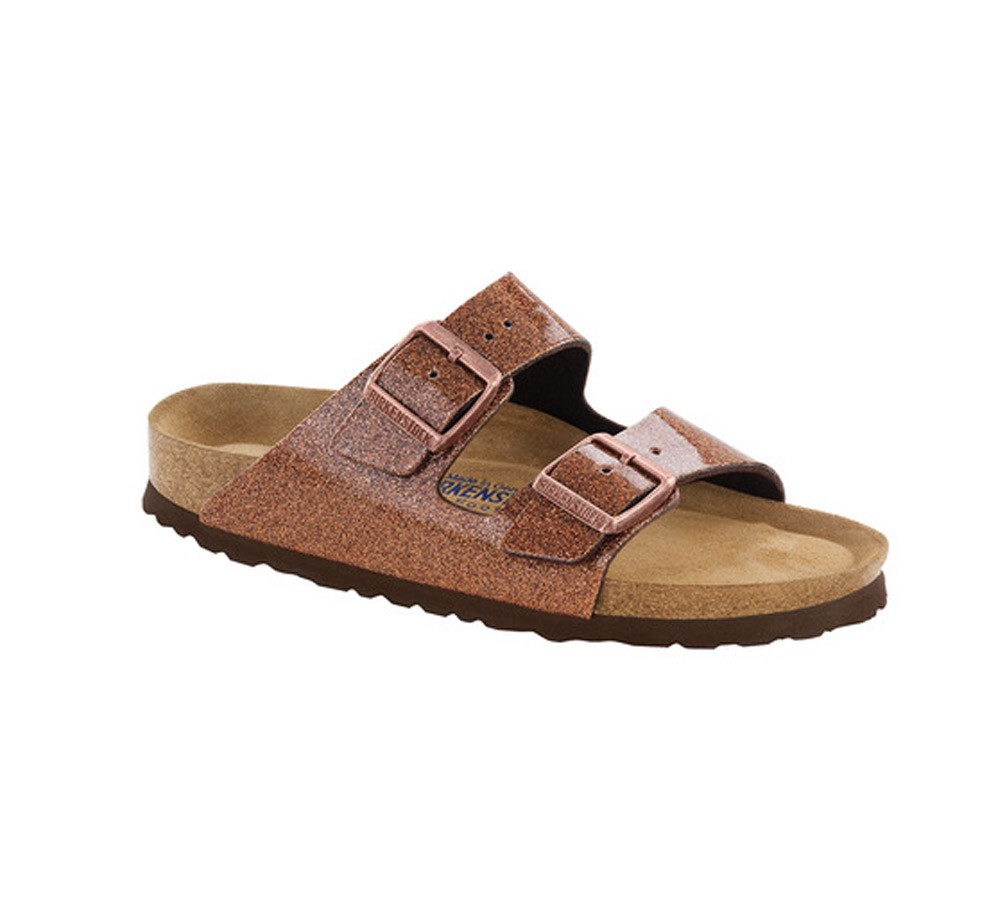bronze birkenstock sandals