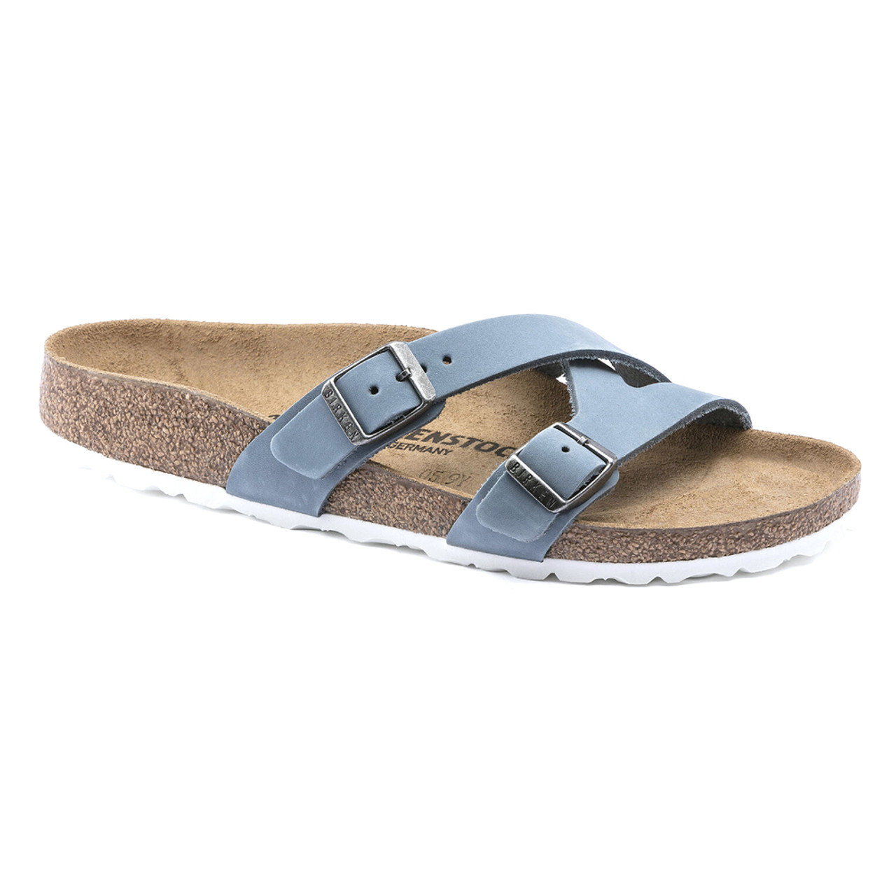 Birkenstock Women s Yao Slide Sandal Blue Discount Birkenstock