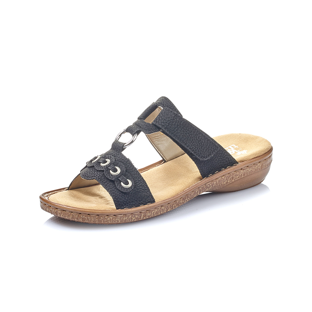 Rieker Women's Regina 98 Sandal - Black | Discount Rieker Sandals & More - Shoolu.com |