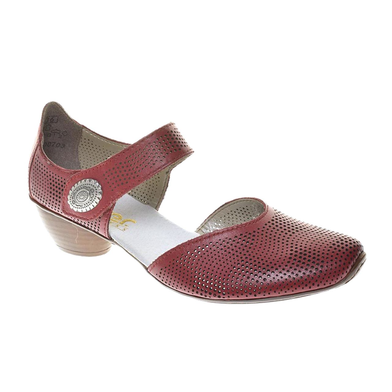 Rieker Women's Mirjam Mary Jane - Red | Discount Rieker Ladies