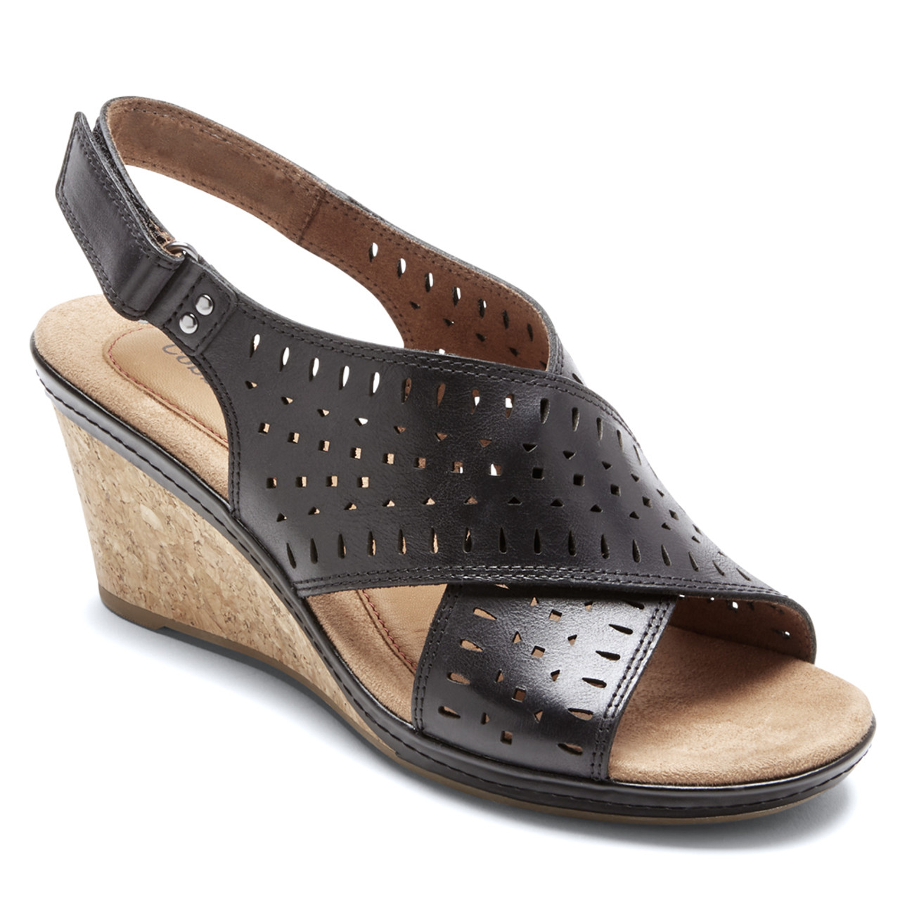 New Face Tory Womens Leather Wedge Sandals – Brand House Direct