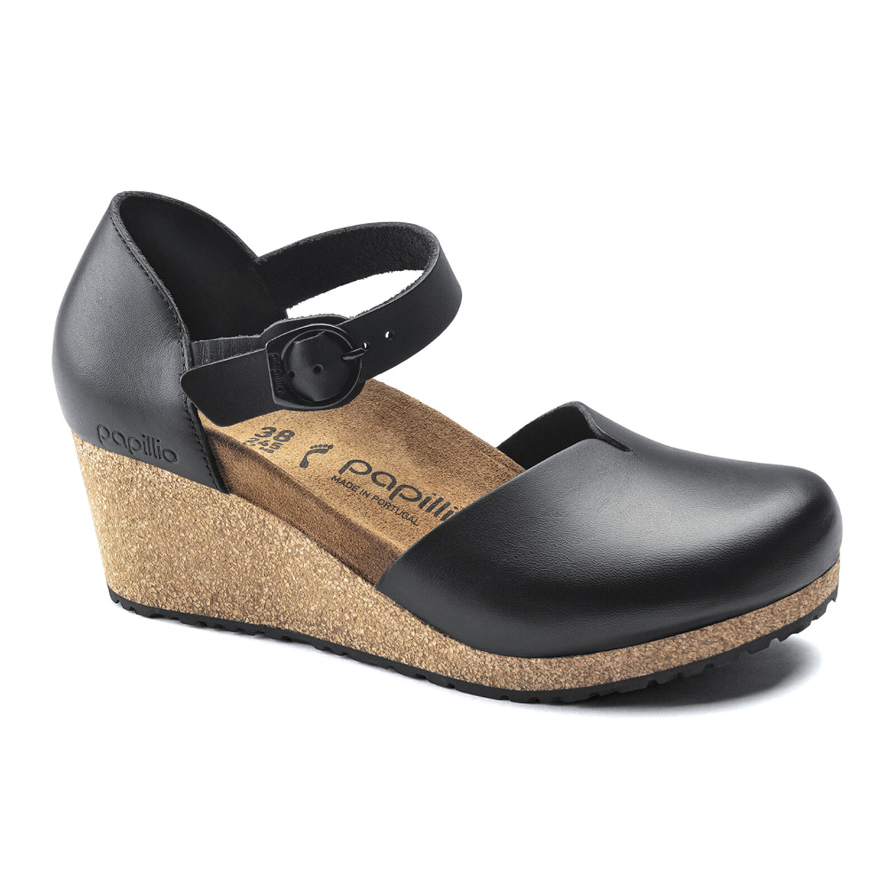 Papillio Women's Wedge Sandal - Black | Discount Birkenstock Ladies Sandals & More - Shoolu.com | Shoolu.com