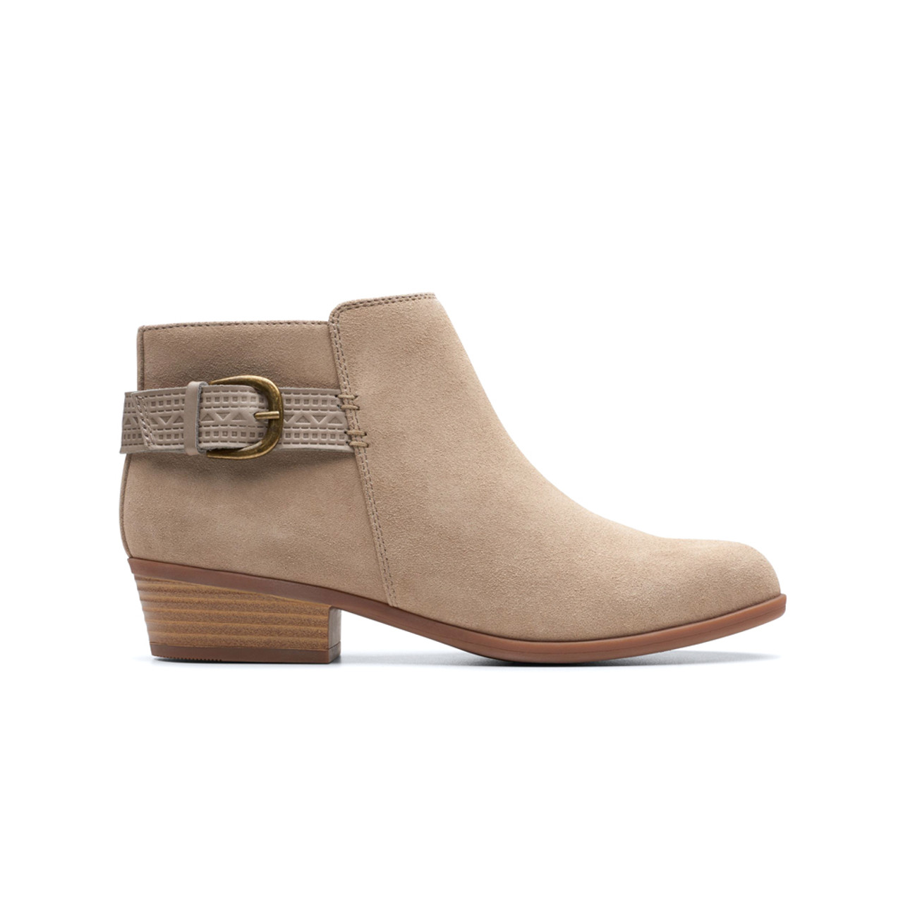 New Clarks Women's Addiy Kara Ankle Boot Sand Suede 9.5 - Sand