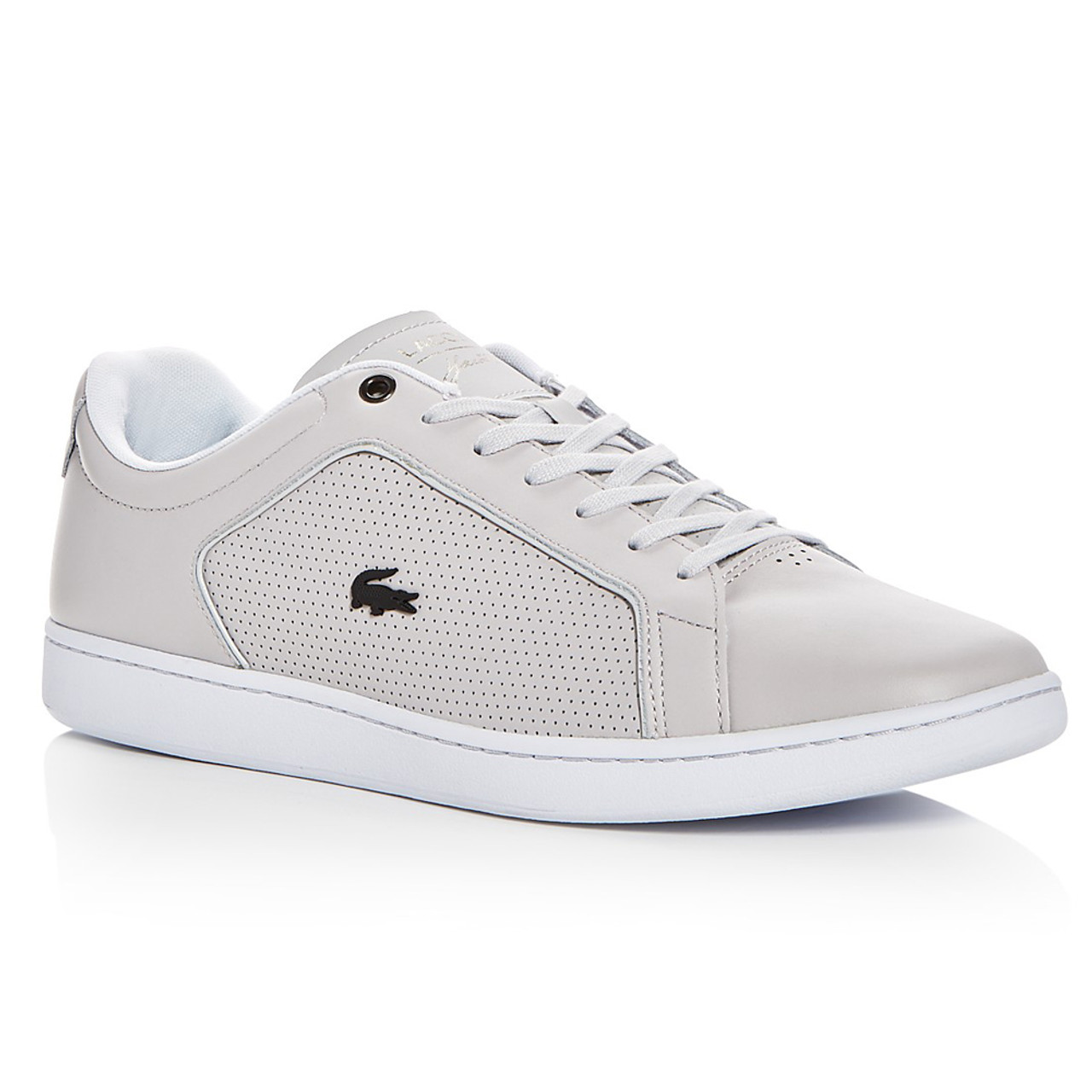 Lacoste Men's Carnaby Evo Leather Sneakers - Grey | Discount Lacoste ...
