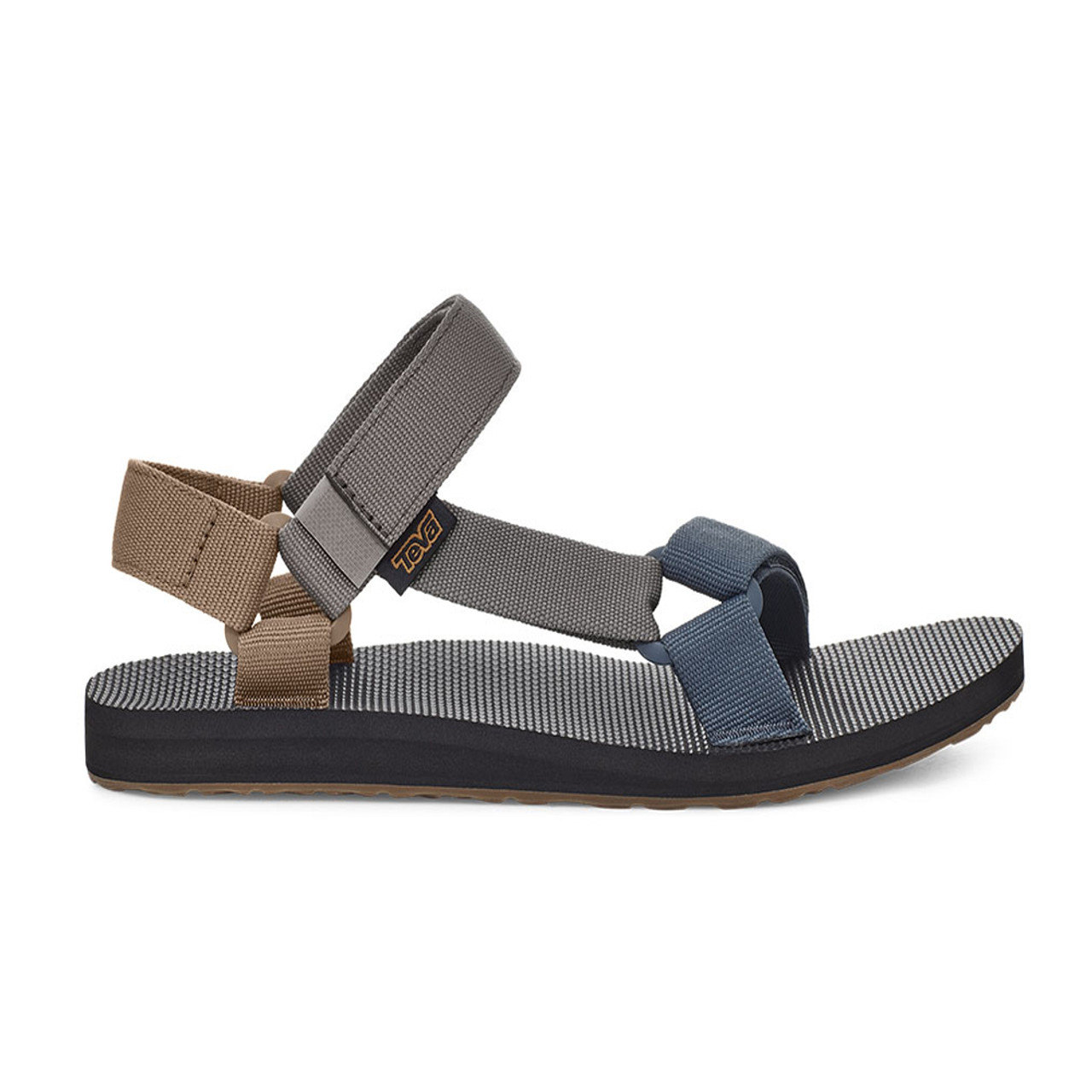 Multi Strap Velcro Comfort Sandal - Brown