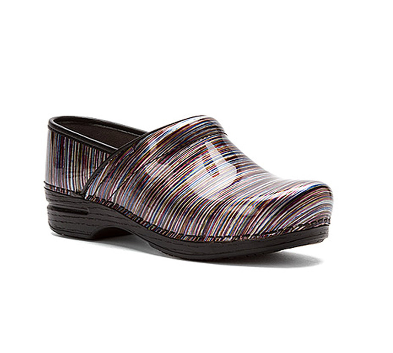 striped dansko clogs