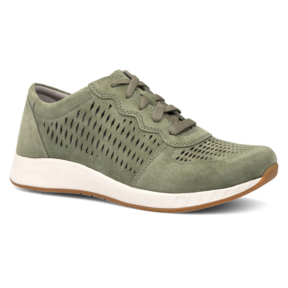 Dansko Women's Charlie Sneaker Green Discount Dansko Ladies