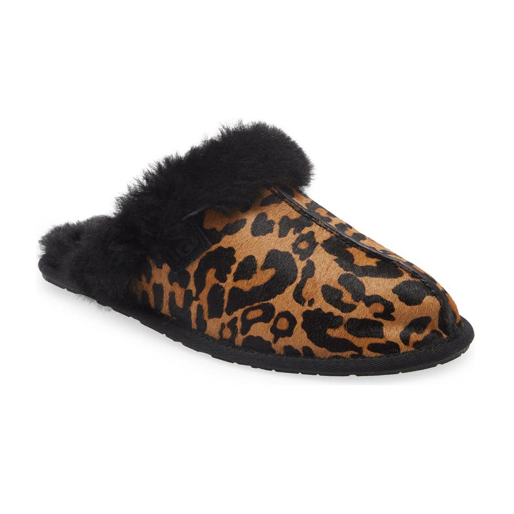 ugg leopard fur slippers