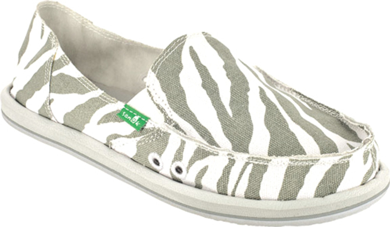 Sanuk Im Game Loafers Zebra Grey Ladies Multicoloured Discount