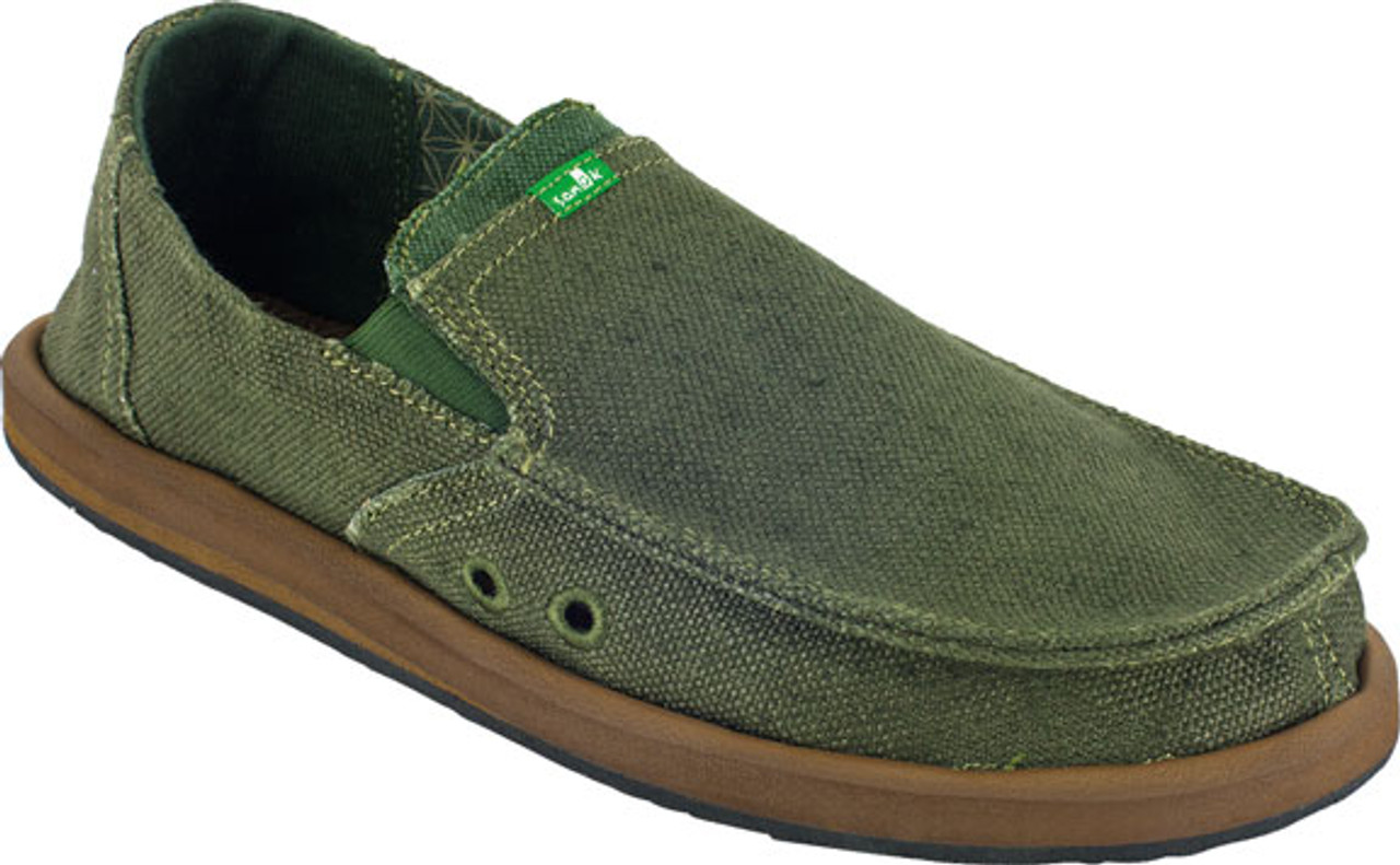 Sanuk Rasta Pouch Loafer Olive Mens Green Discount Sanuk Men s