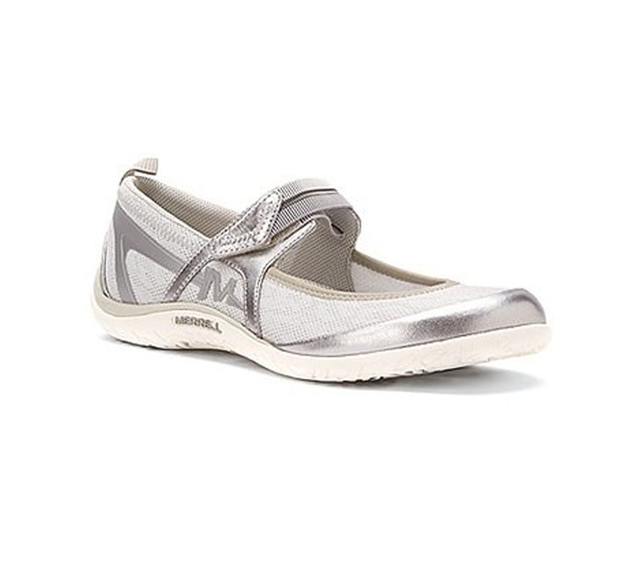 Merrell Women's Enlighten Eluma Breeze Mary Jane - Silver Discount Ladies Casual Shoes & More - Shoolu.com | Shoolu.com