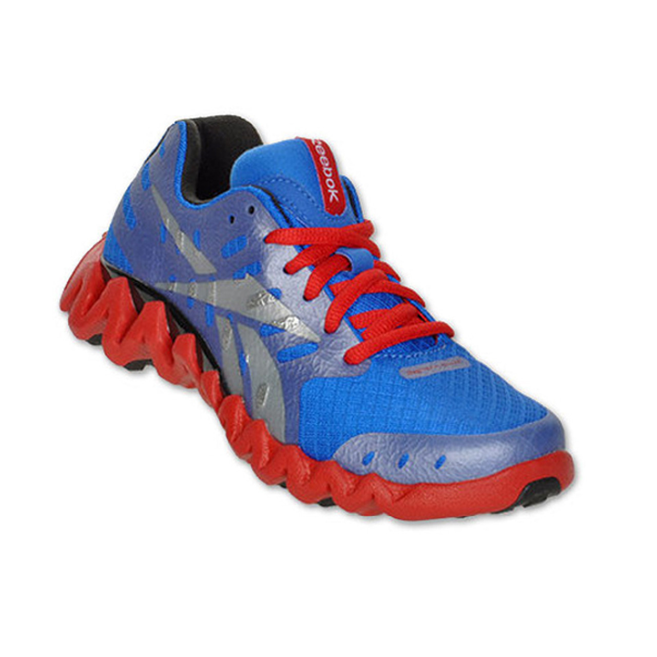 Reebok Zigtech Shark Vital Blue/Red Boys Running Shoes - | Discount Reebok Childrens Athletic & More - Shoolu.com