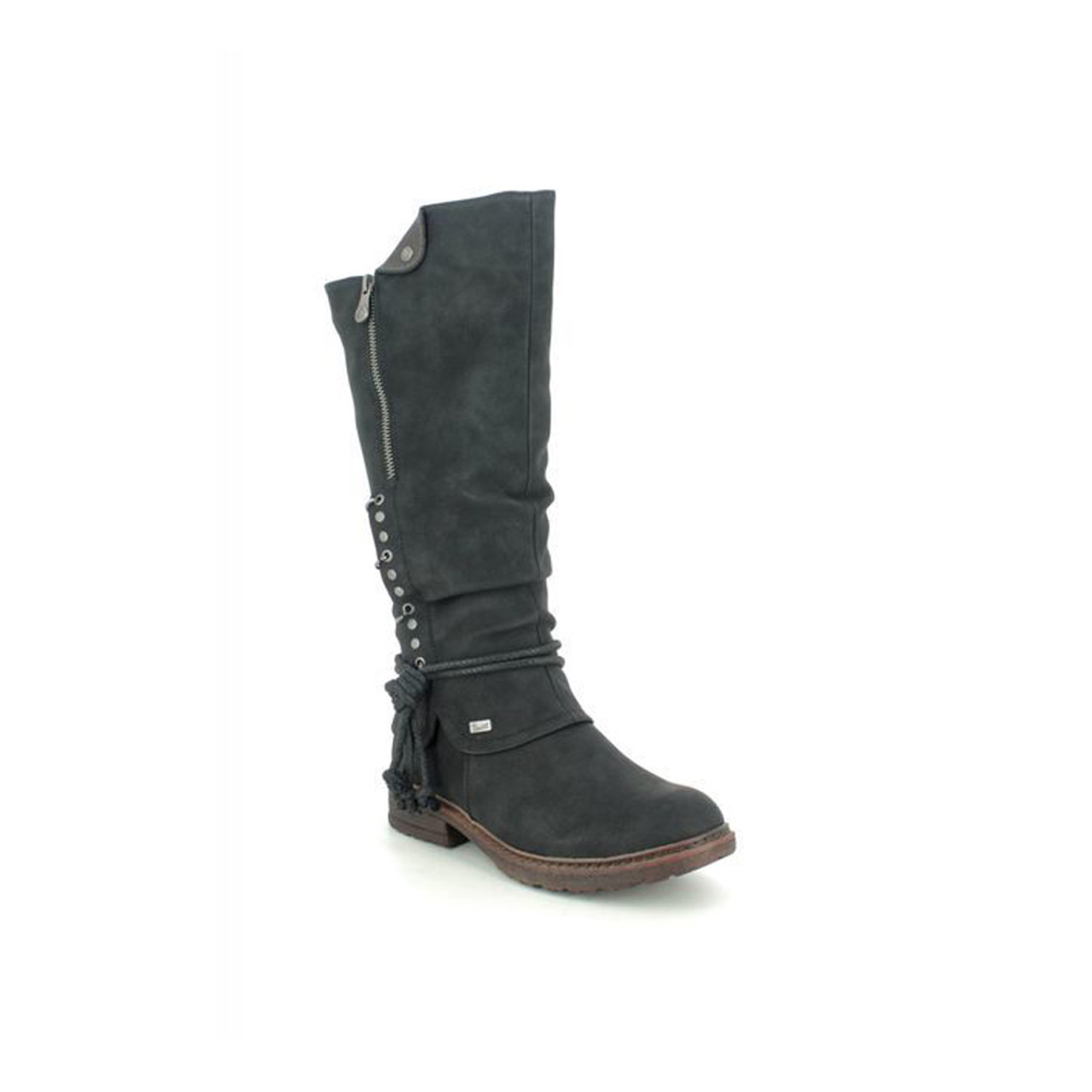 Tot ziens toezicht houden op staart Rieker Women's 94759-00 Knee-High Boot - Black | Discount Rieker Ladies  Boots & More - Shoolu.com | Shoolu.com