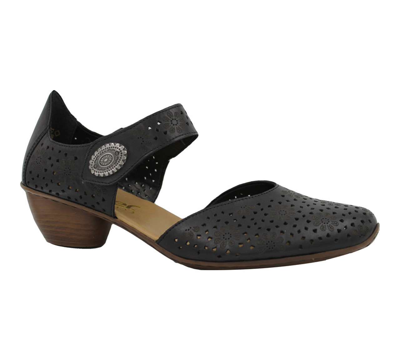 Rieker Women's Mirjam Mary Jane - Black | Discount Ladies Shoes & More - Shoolu.com | Shoolu.com