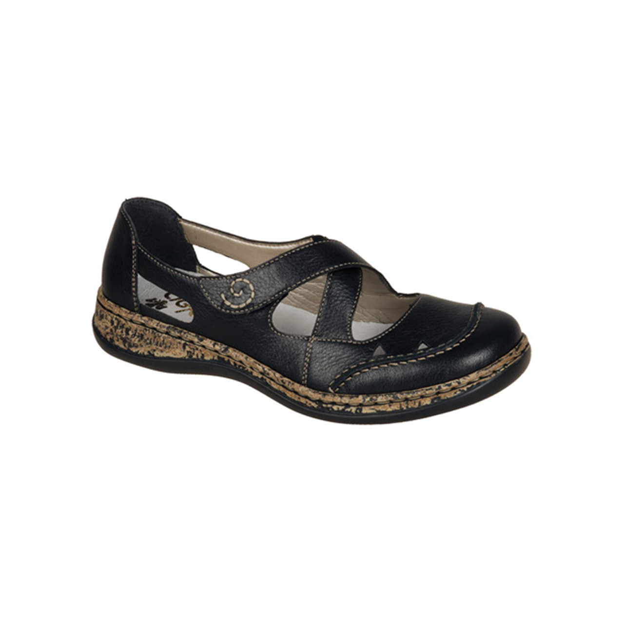 krokodille Taktil sans mål Rieker Women's Daisy 35 Slip On - Black | Discount Rieker Ladies Shoes &  More - Shoolu.com | Shoolu.com
