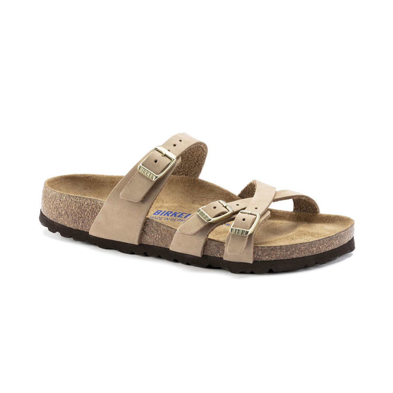 Birkestock Women's Franca SF Sandal Sandcastle Nubuck