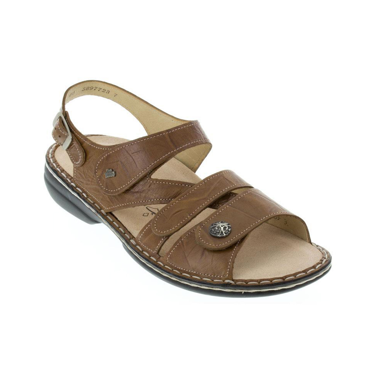 Finn Comfort Jamaica-S Weiss White Lotus - Women's Sandals - Easton Shoes