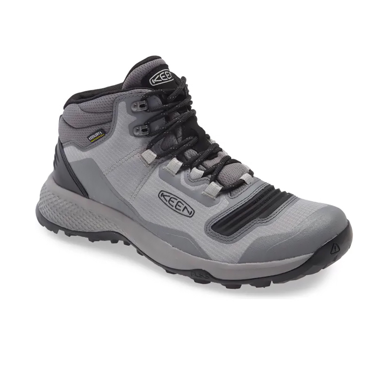 KEEN Men's Tempo Flex Mid WP Hiking Boot Drizzle/Black