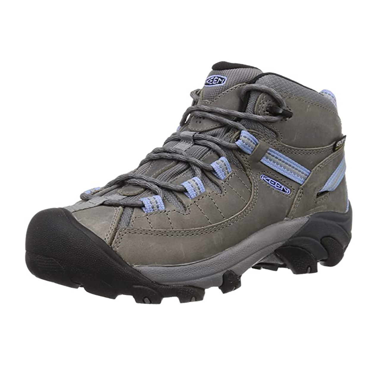 KEEN Women's Targhee II Mid Waterproof Hiking Boot Steel Grey/Hydrangea