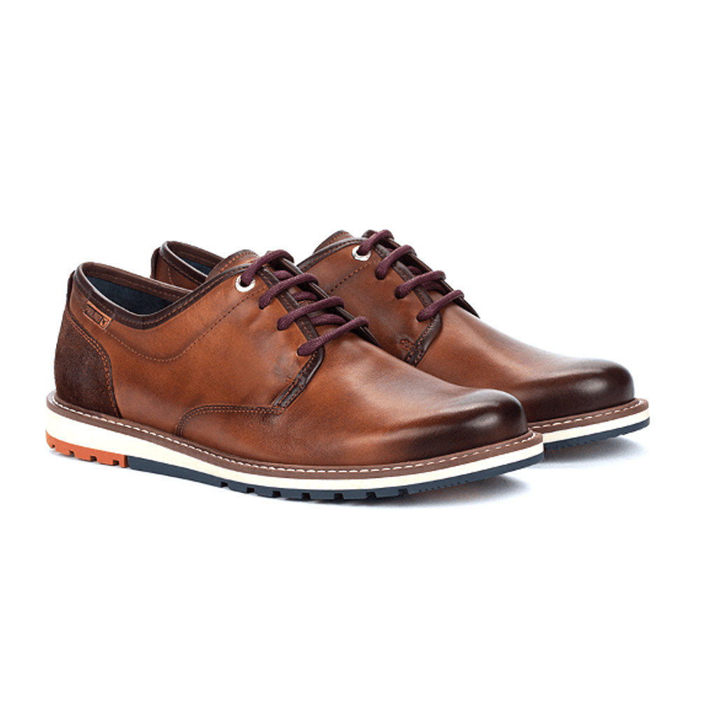 Pikolinos Berna M8j - Scarpe Derby Stringate Uomo In Pelle Calfskin Marrone