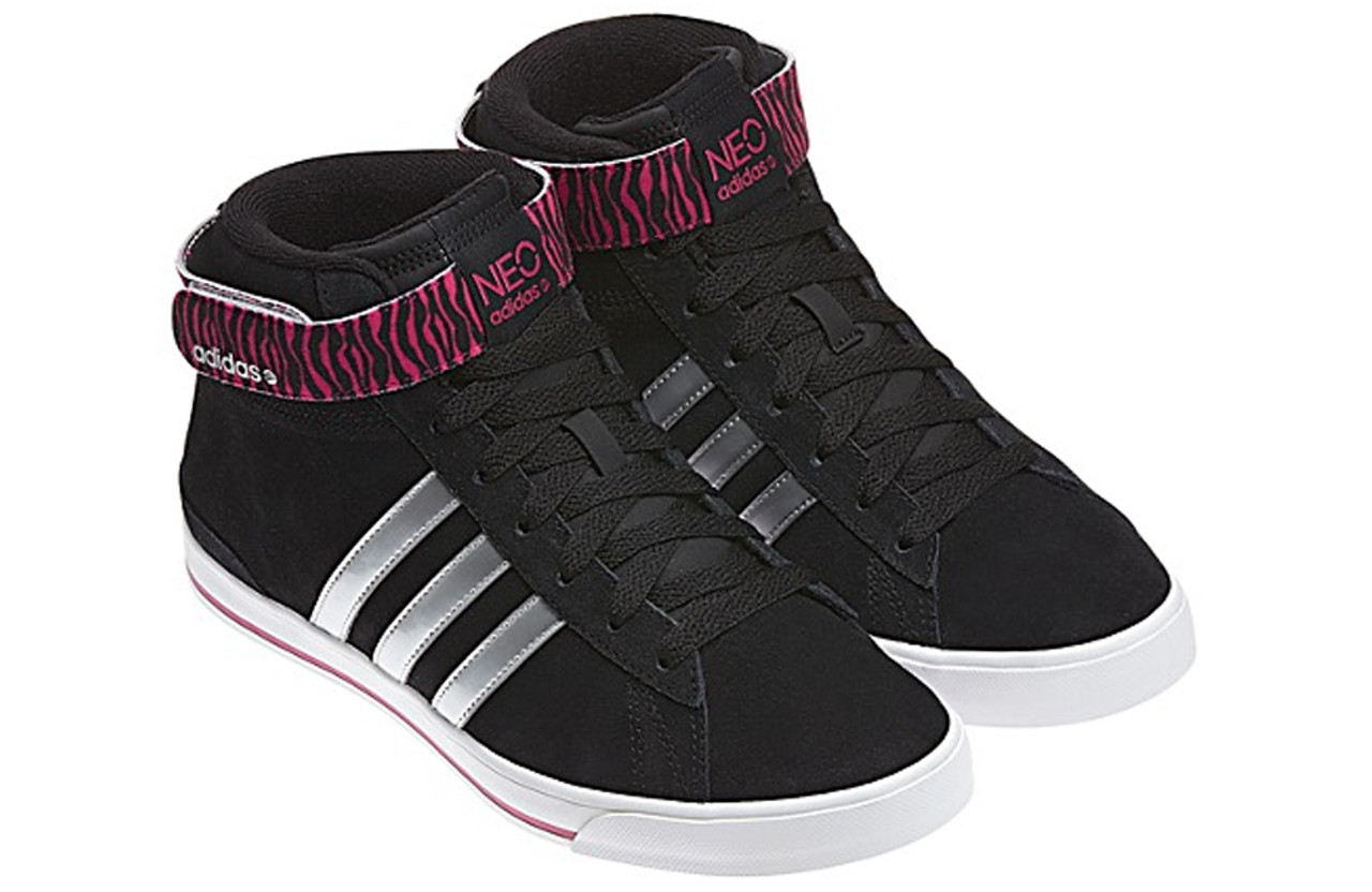 Adidas BBNEO Daily Twist Mid Black/Matte Silver Sneakers - Black/Matte Silver | Discount Adidas Ladies Athletic Shoe & More - Shoolu.com | Shoolu.com