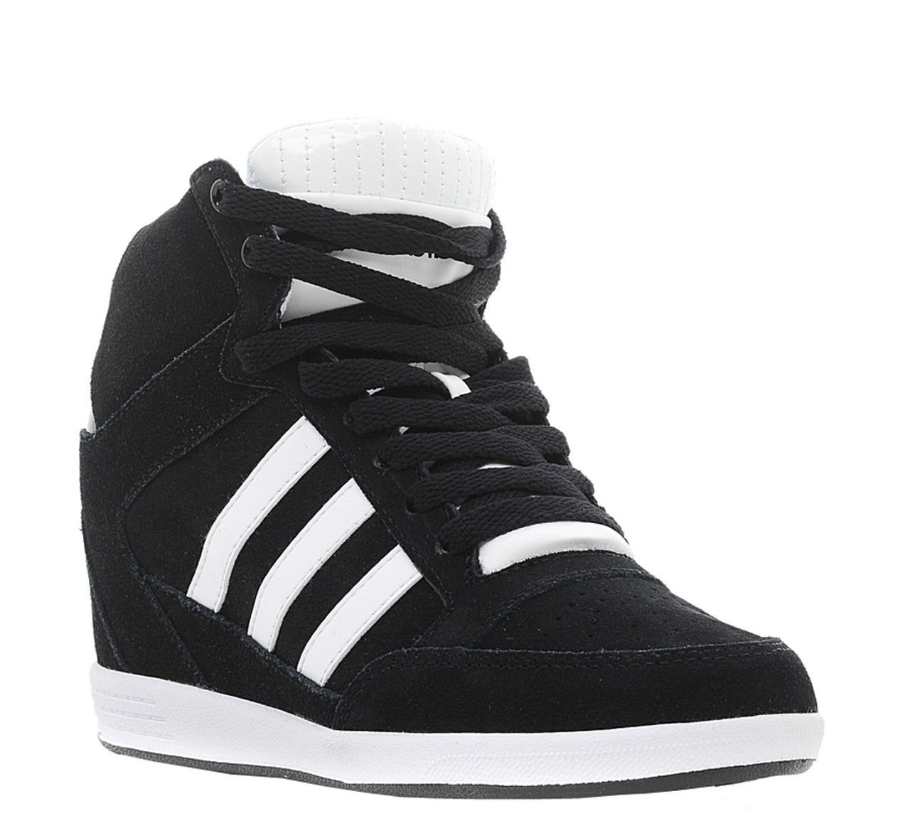 Adidas Neo Women's Super Wedge Sneaker Black | Adidas Ladies Athletic Shoe & More - Shoolu.com |