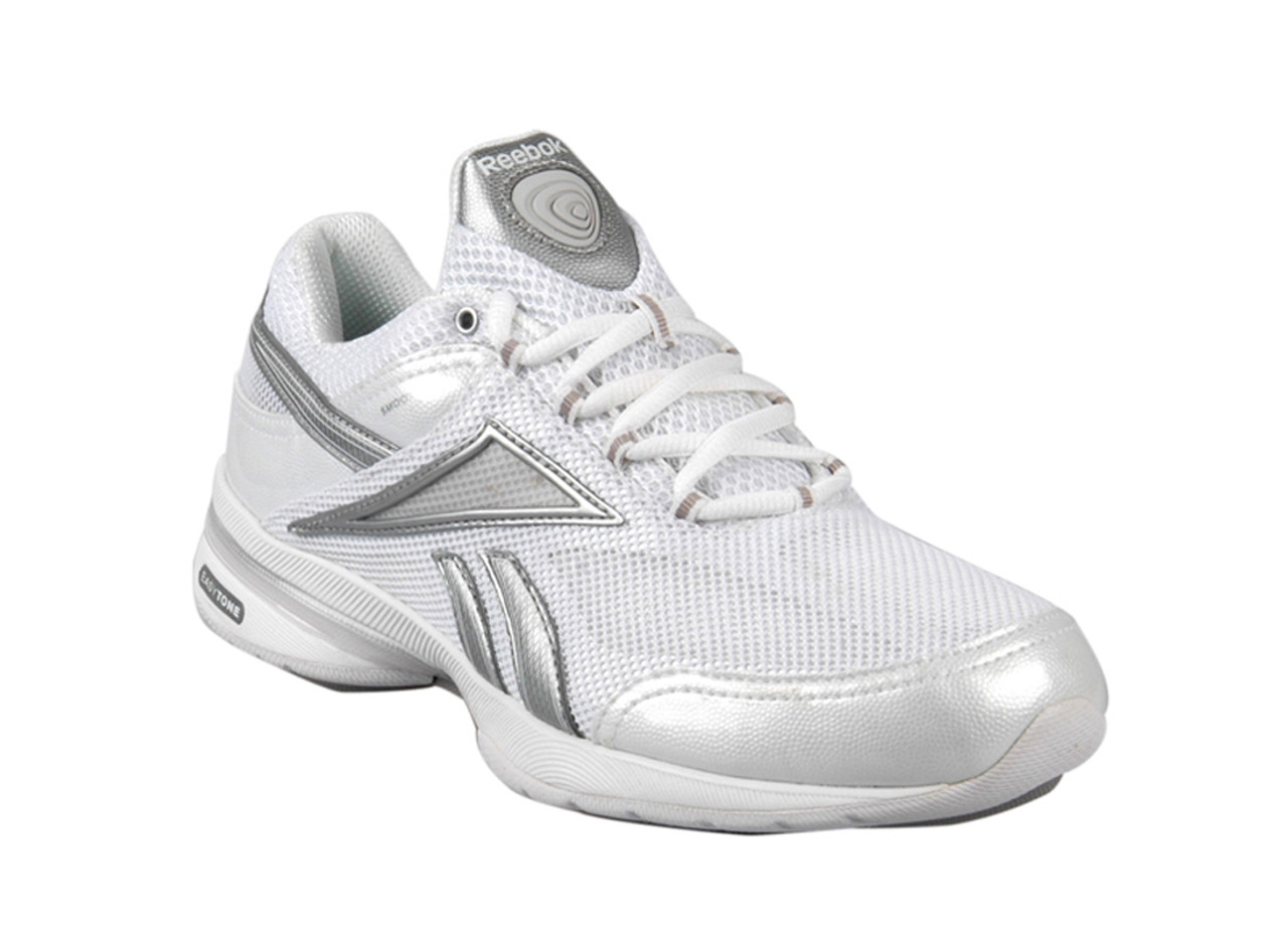 Reebok Women s Easytone Reenew Walking Shoes White Silver