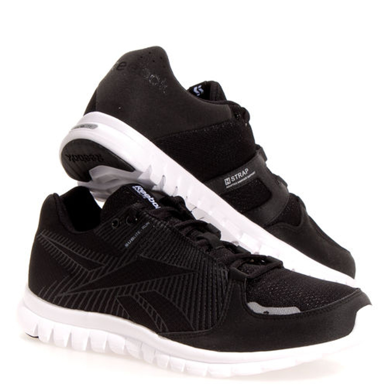 Reebok Sublite Run Black Wht Discount Reebok Men s Athletic