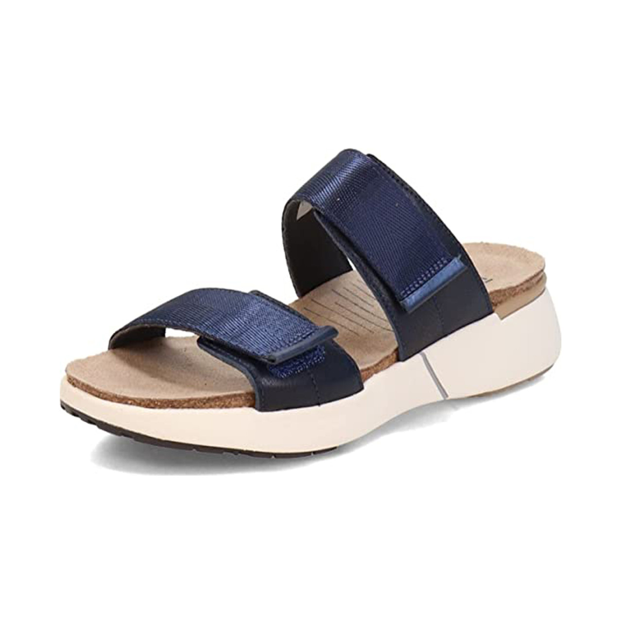 Navy Blue Comfort View Sandals with suede crisscross strap | eBay