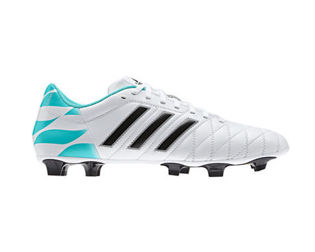 Adidas Women's 11questra FG Soccer Cleats White/Black/Mint