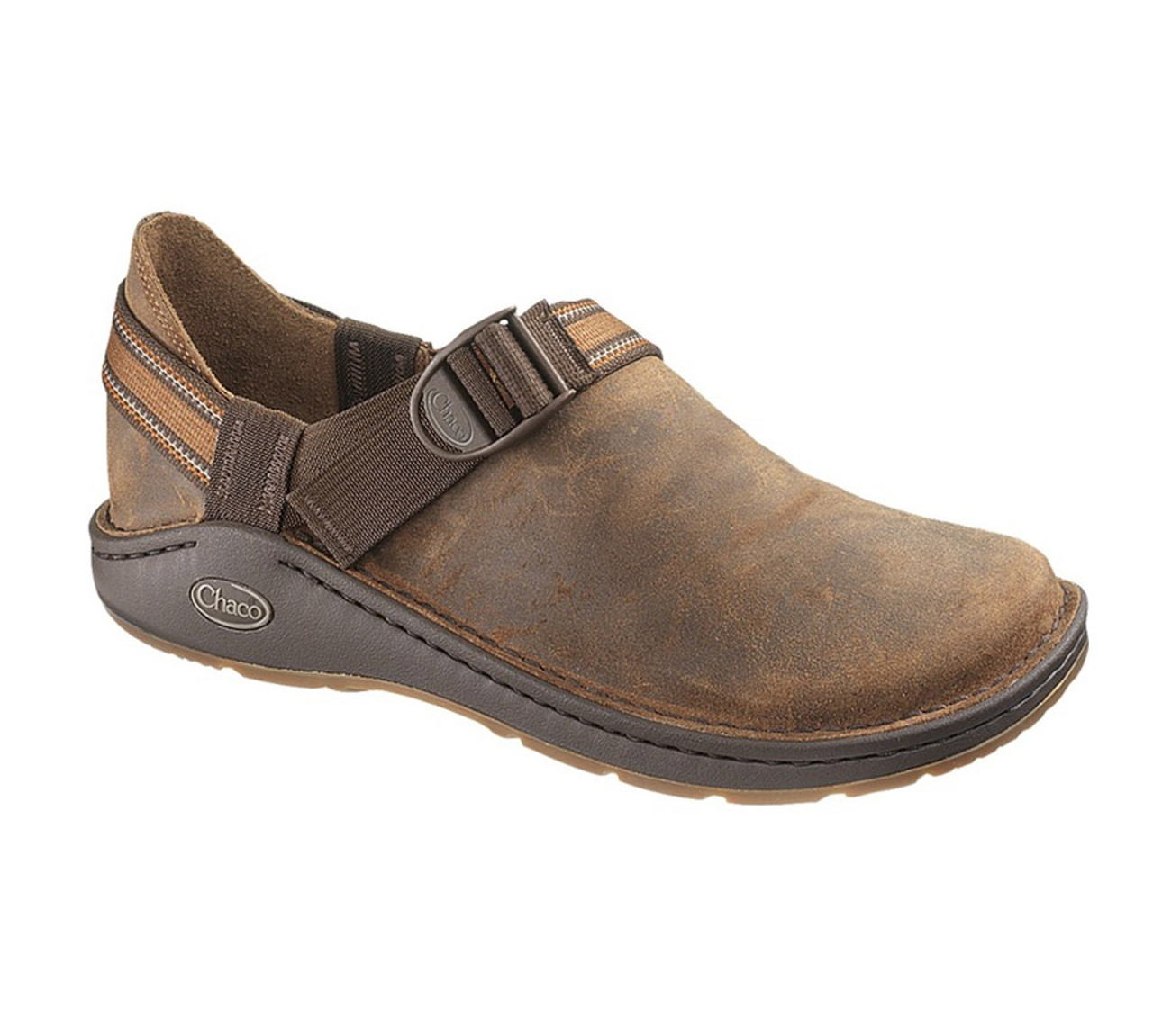 Chaco Men s Pedshed Gunnison Clog Leather Brown Red