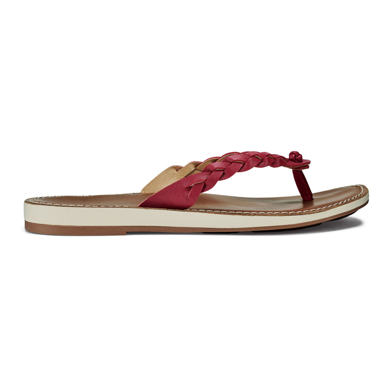 Olukai Women s Kahiko Flip Flop Sandal Red Discount Olukai