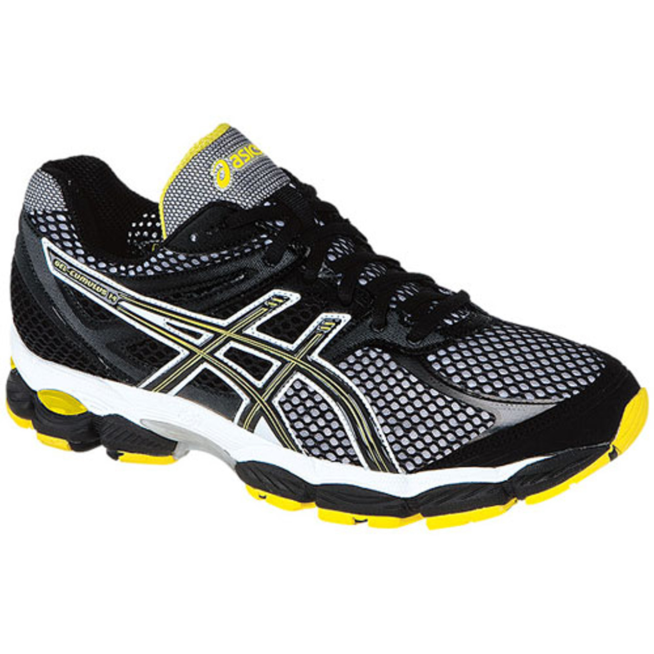 Asics Gel Cumulus 14 Onyx Black Yellow Mens