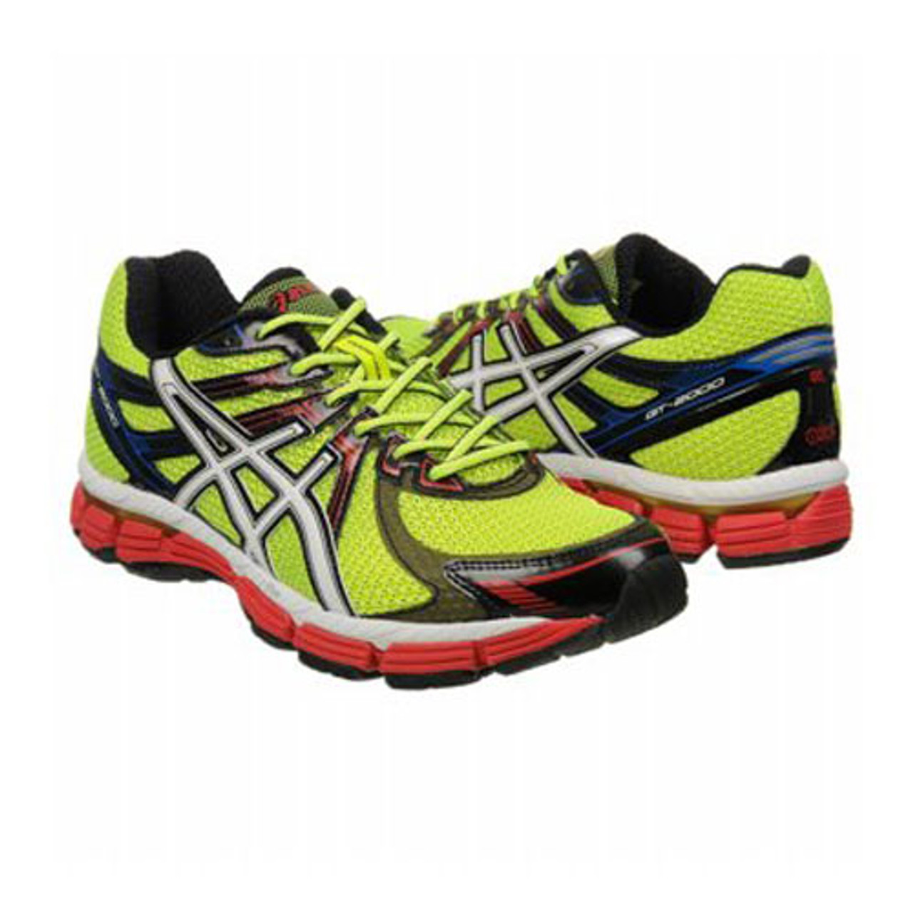 Asics GT 2000 Lime Wht Red Mens Running Shoes Discount Asics