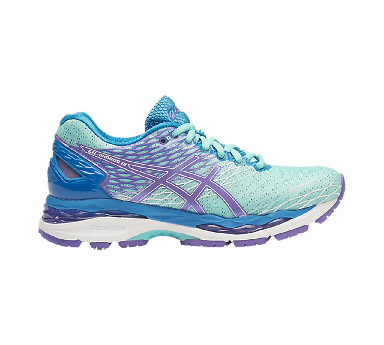 Asics Women s Gel Nimbus 18 Running Shoe Blue Discount Asics