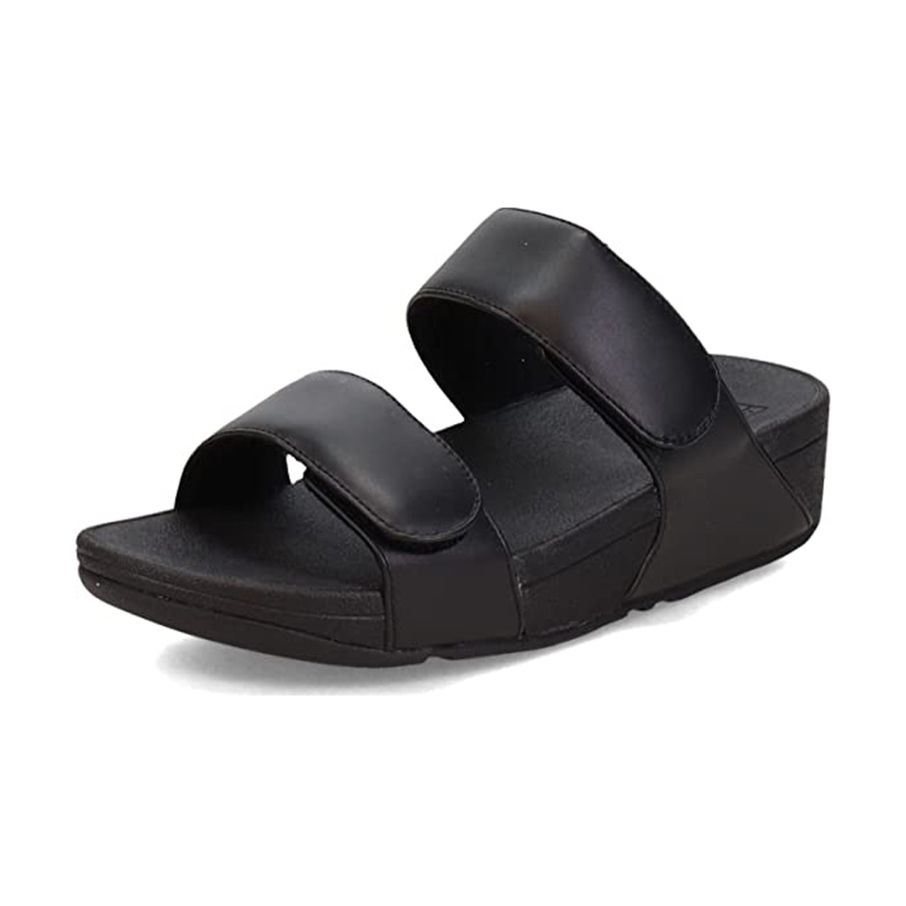 FitFlop Women's LULU Adjustable Leather Slide - Black | Discount