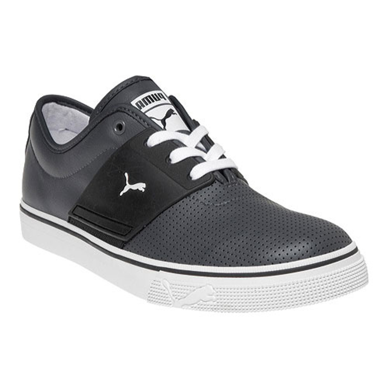 Puma El Ace Leather Grey/Blk - | Discount Puma Mens Casual - Shoolu.com | Shoolu.com