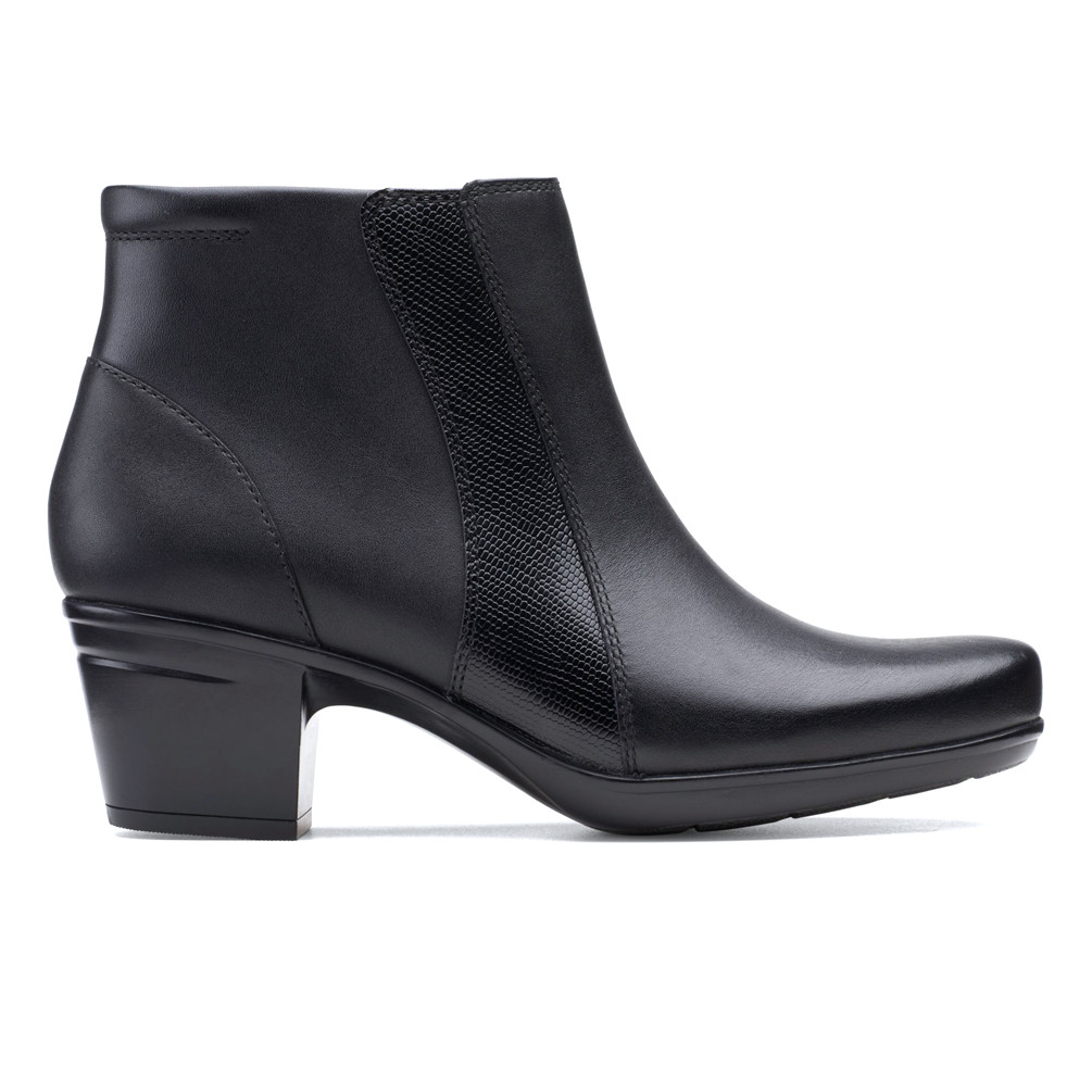 Clarks Women's Emslie Newport Boot Black Discount Clarks