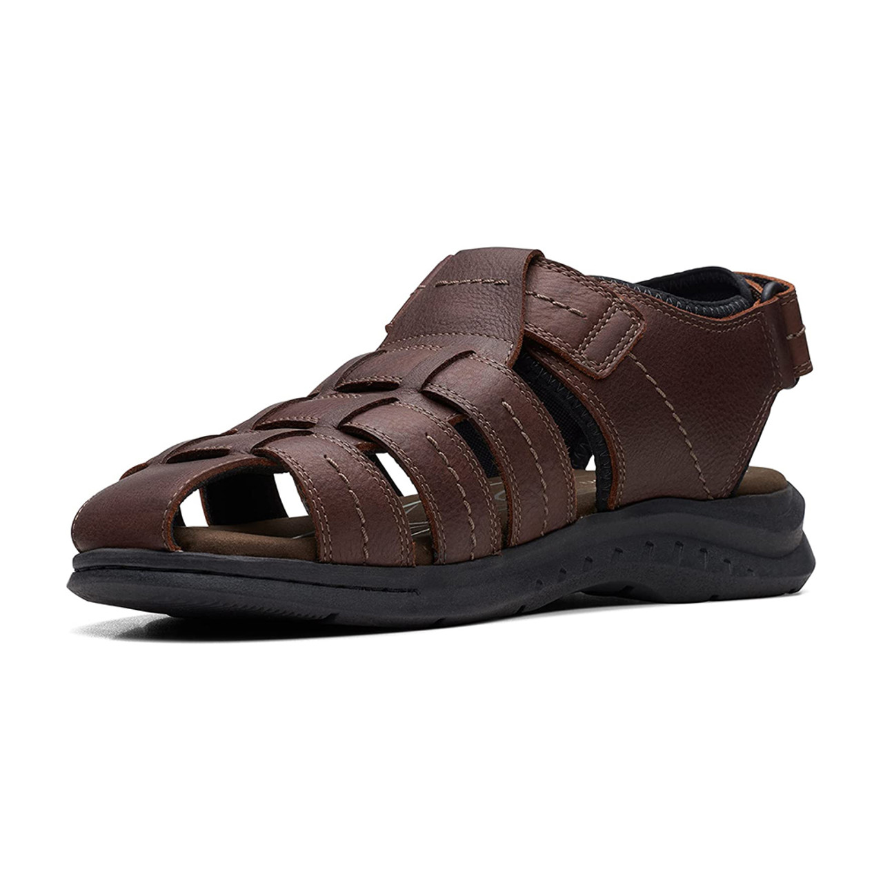 Clarks Men's Walkford Fish Sandal Brown Tumbled