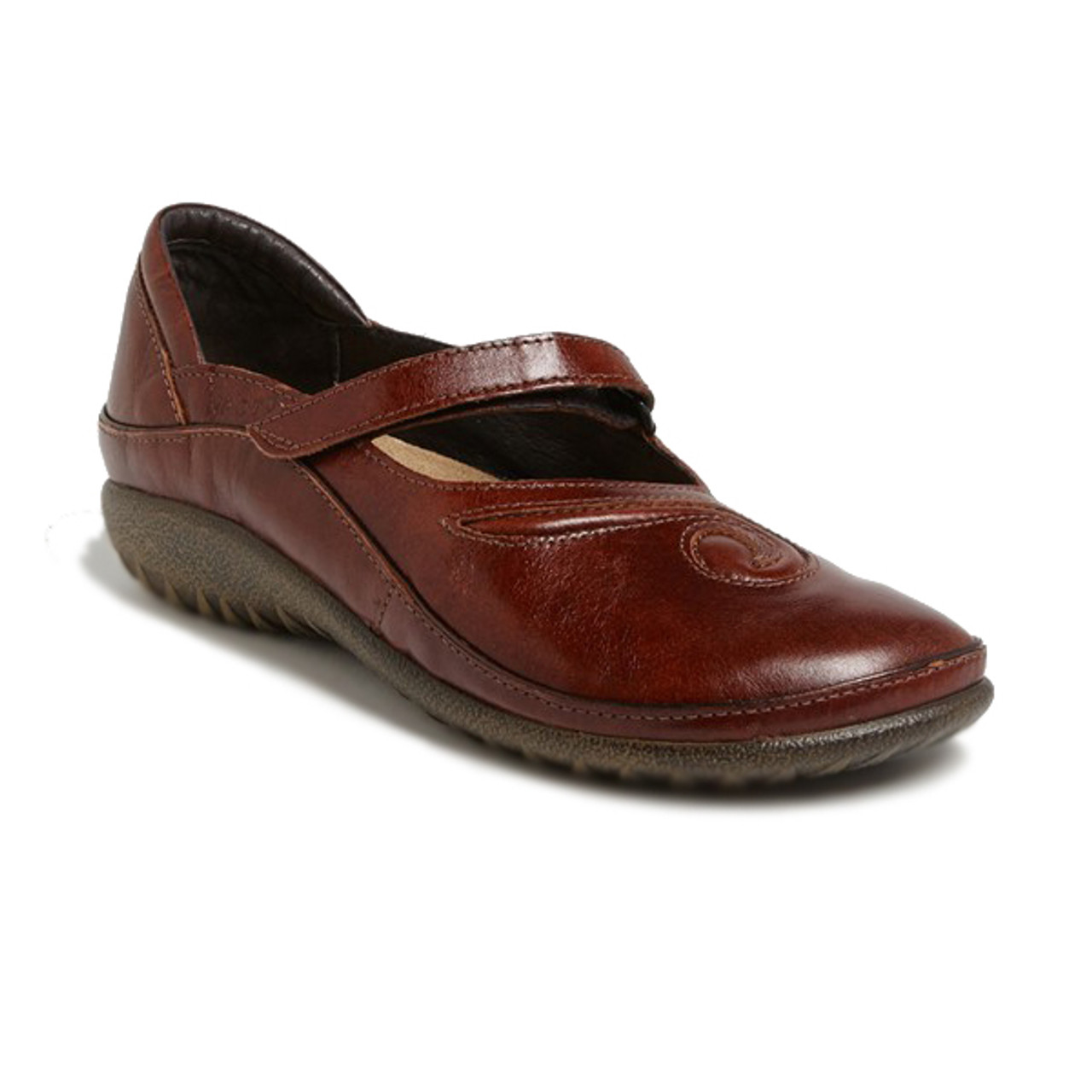 Naot Matai Luggage Brown Leather Ladies Mary Janes - | Discount Naot Ladies Shoes & More