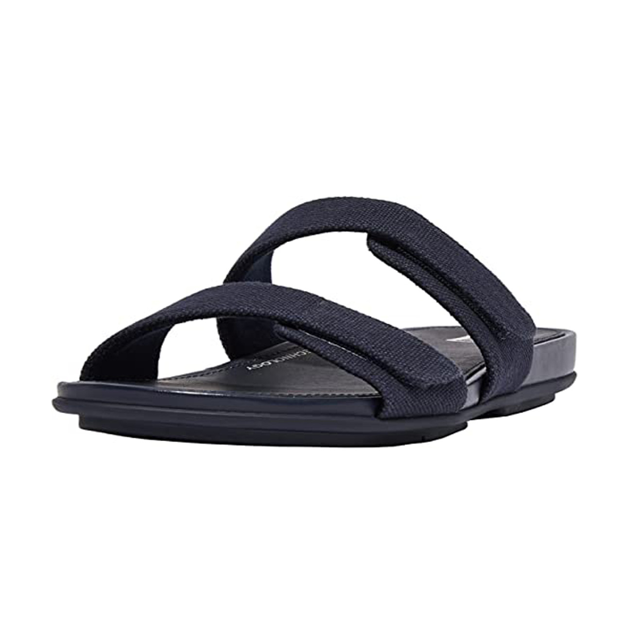 FitFlop Women's Gracie Adjustable Two-Bar Canvas Slide - Blue | Discount  Fitflop Ladies Sandals & More - Shoolu.com | Shoolu.com