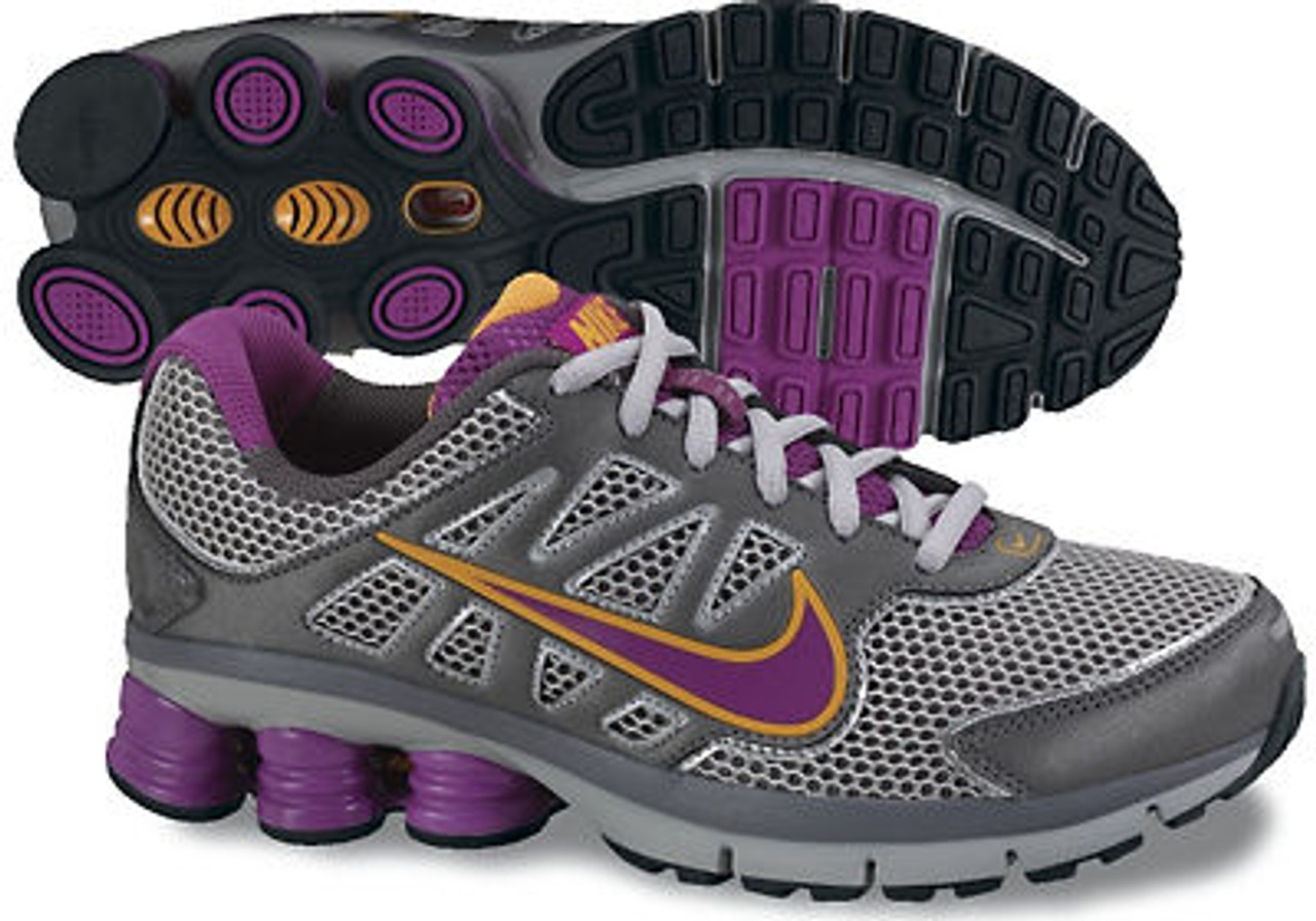 Nike Shox Qualify + 2 Grey/Berry - Multicoloured | Discount Nike Ladies Athletic & - Shoolu.com | Shoolu.com