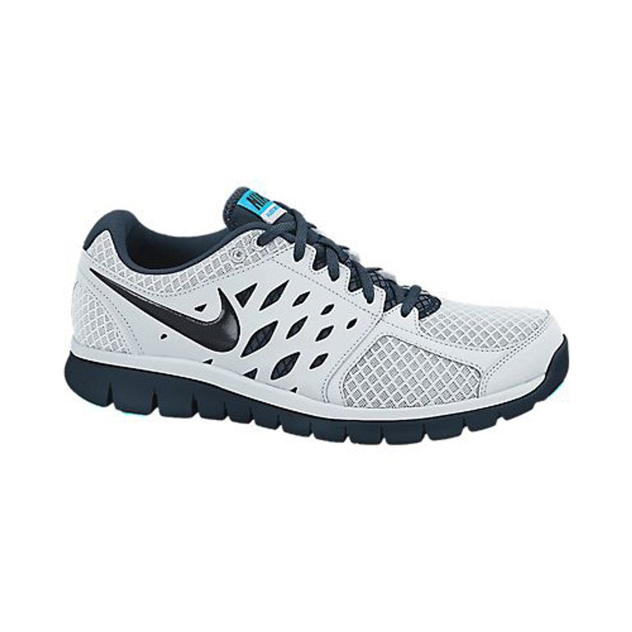 Nike Flex 2013 Run Mens Running Shoes - Platinum/Armory Navy/Blue/Black Discount Nike Men's Athletic & More - Shoolu.com | Shoolu.com