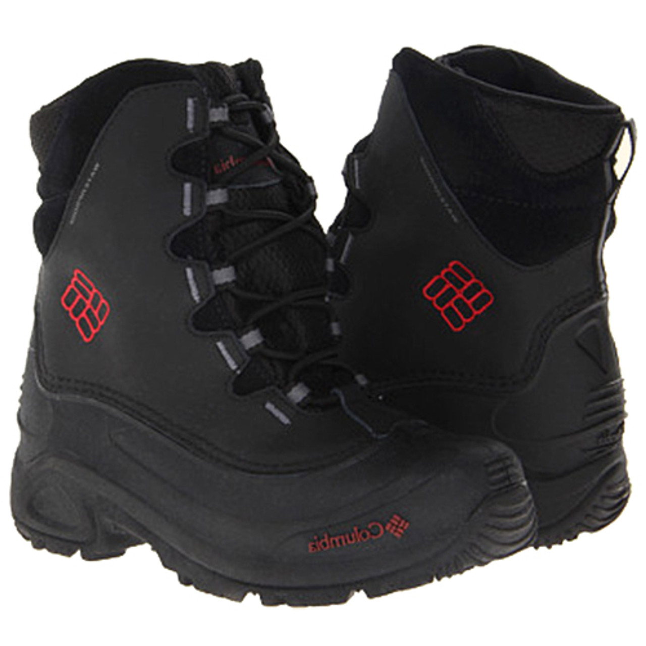 Columbia Youth Bugaboot Black Chili Boys Winter Boots Black