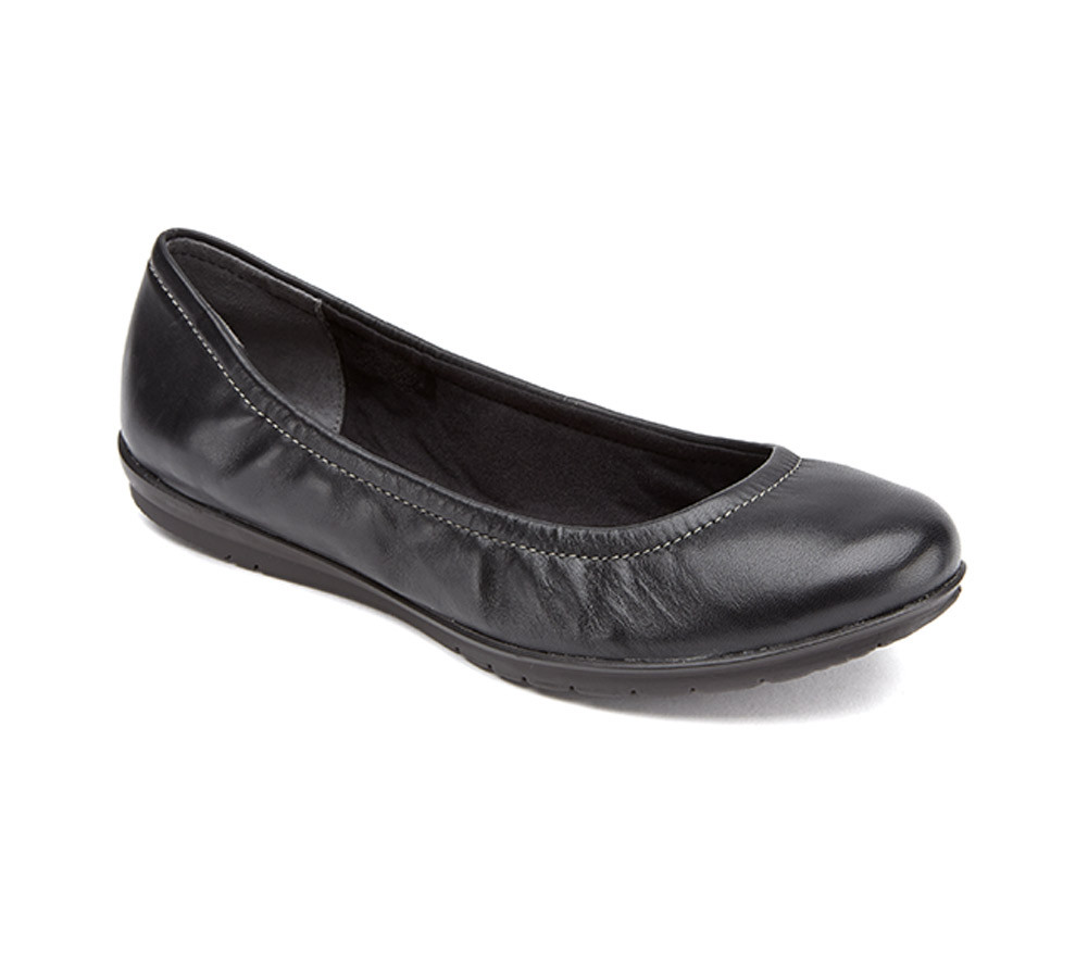 rockport total motion ballet flats black